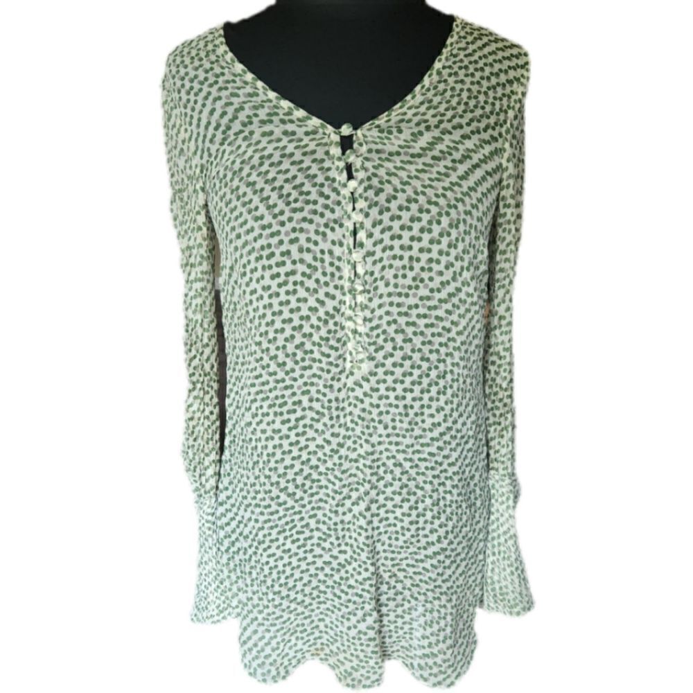 Ted Baker Women's Shirt Small Green White